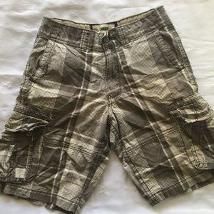 Levi Strauss cargo casual mens plaid short sze W28